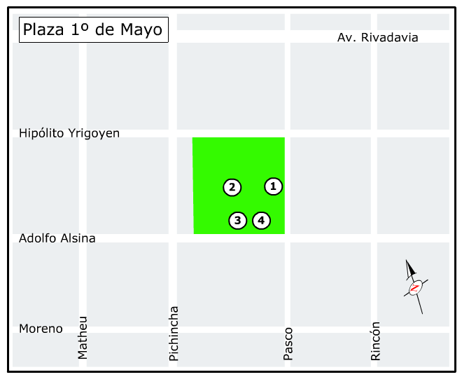 Plano Plaza 1ro de Mayo