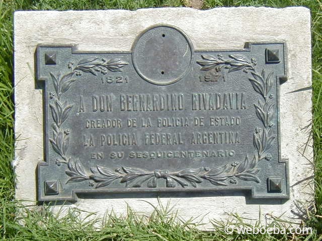 Homenaje a Bernardino Rivadavia