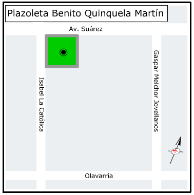 Plano Plazoleta Benito Quinquela Martín