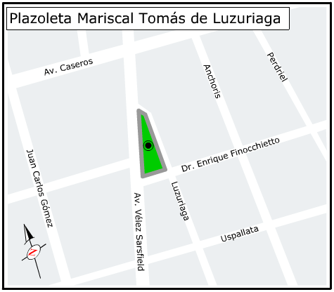 Plano Plazoleta Mariscal Toribio de Luzuriaga