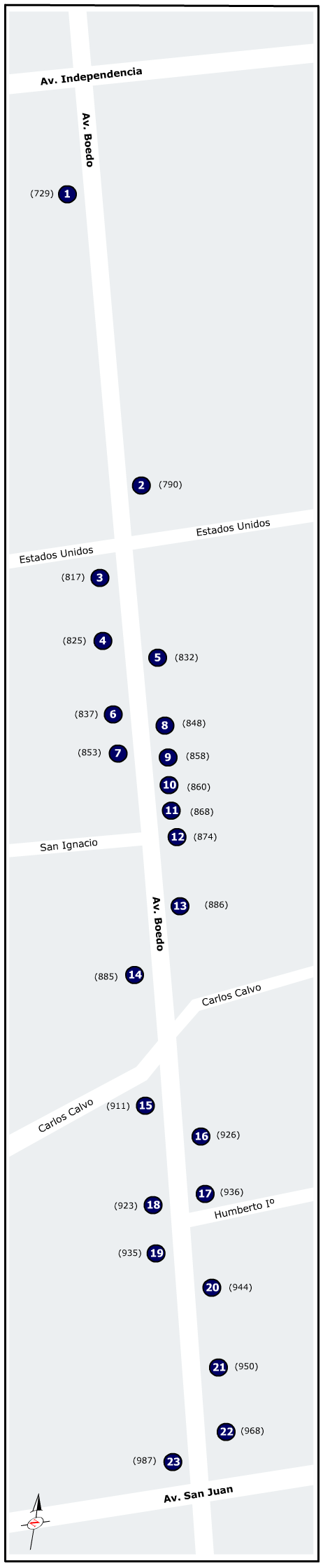 Plano Av. Boedo