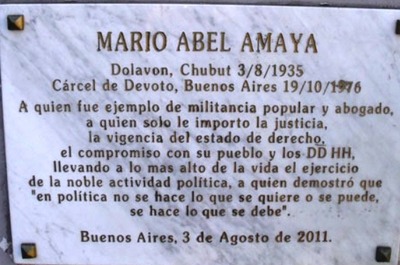 Homenaje a Mario Abel Amaya