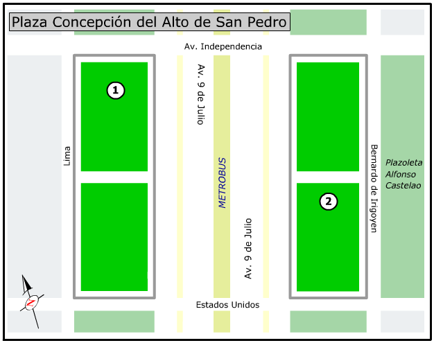 Plano de la Plaza C. del Alto de San Pero