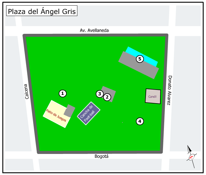 Plano Plaza Ángel Gris