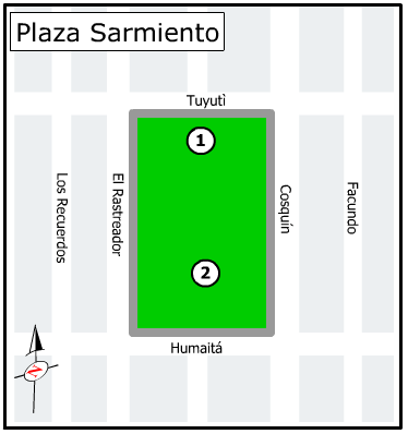 Plano Plaza Sarmiento