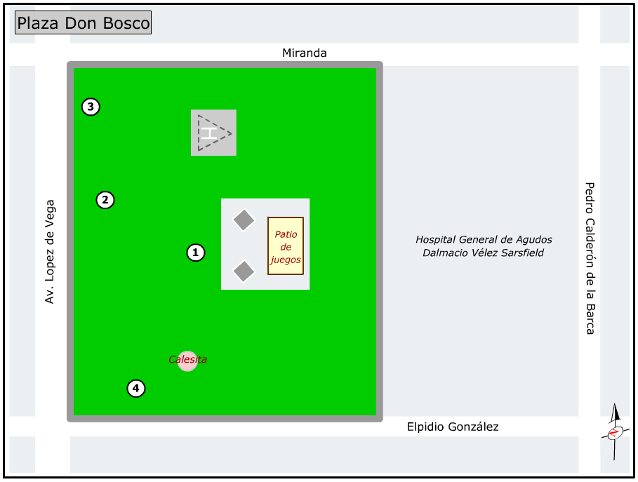 Plano de Plaza Don Bosco