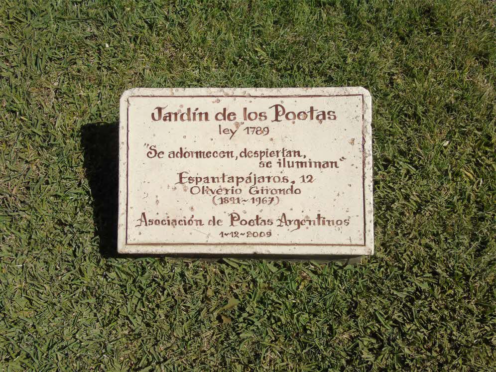 Jardín de los Poetas Ley 1789