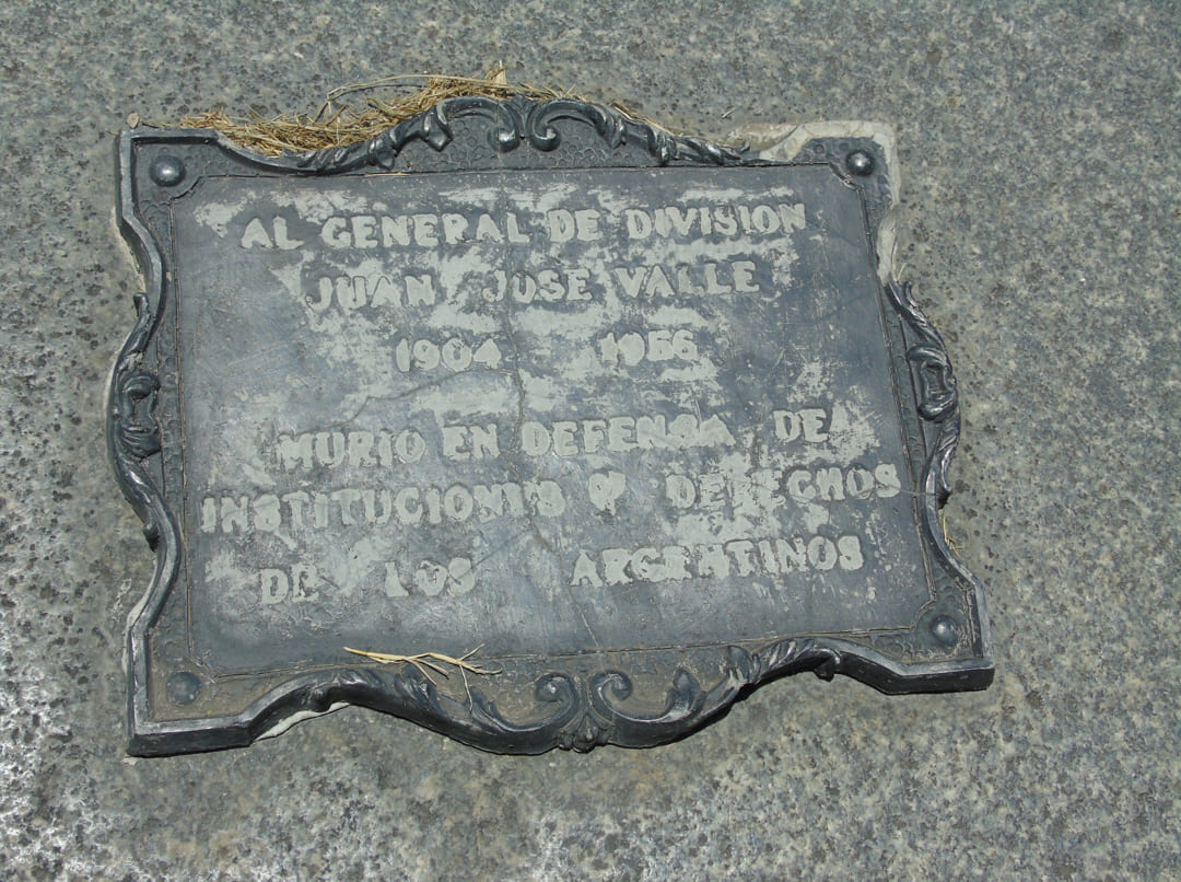 Homenaje al  Gral. de División Juan José Valle