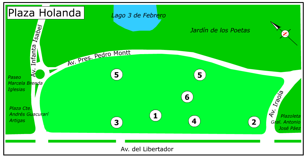 Plano de la Plaza Holanda