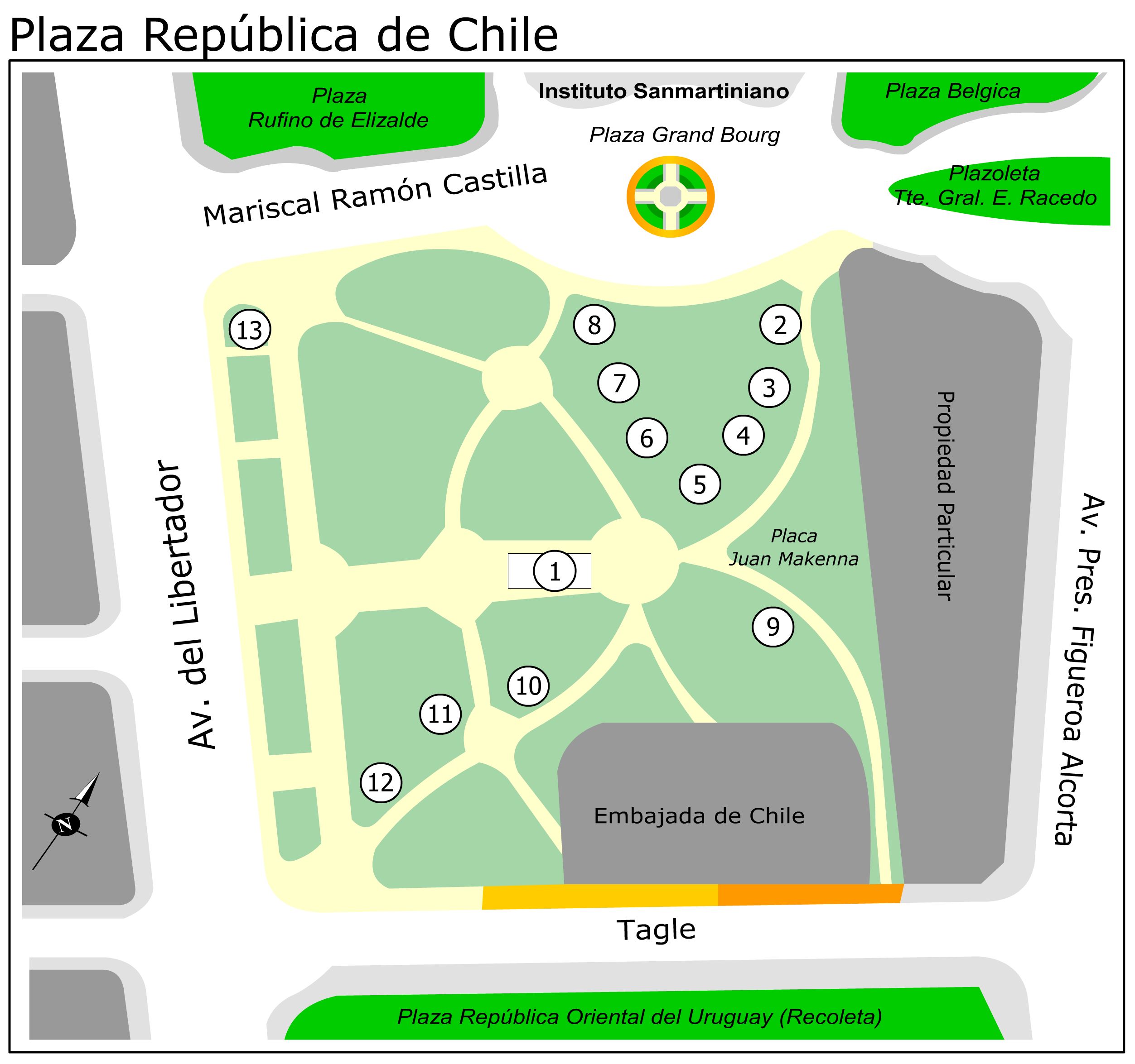 Plaza República de Chile