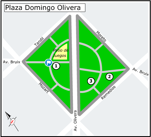 Plano Plaza Domingo Olivera