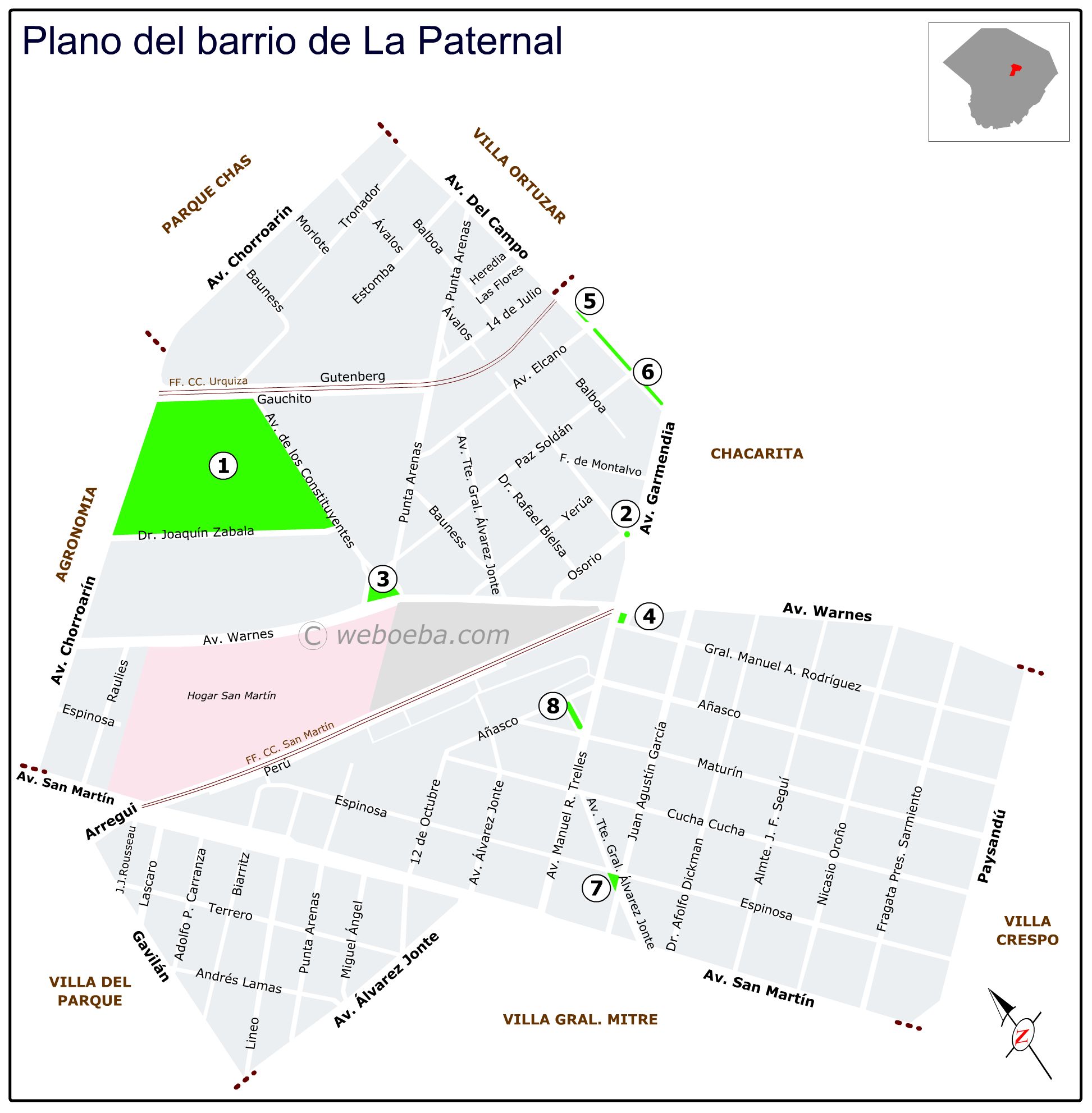 Plano de La Paternal