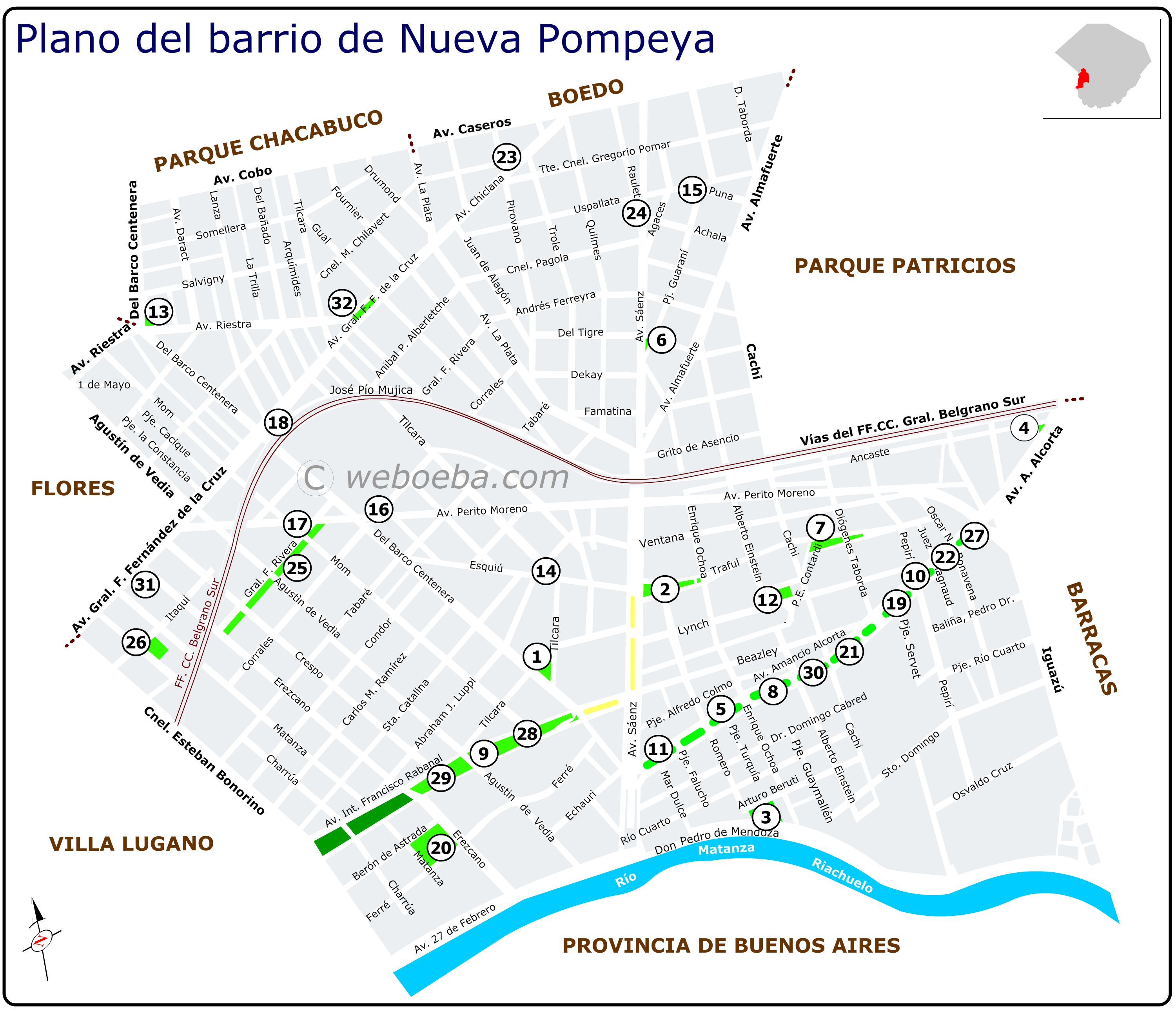 Plano de Nueva Pompeya