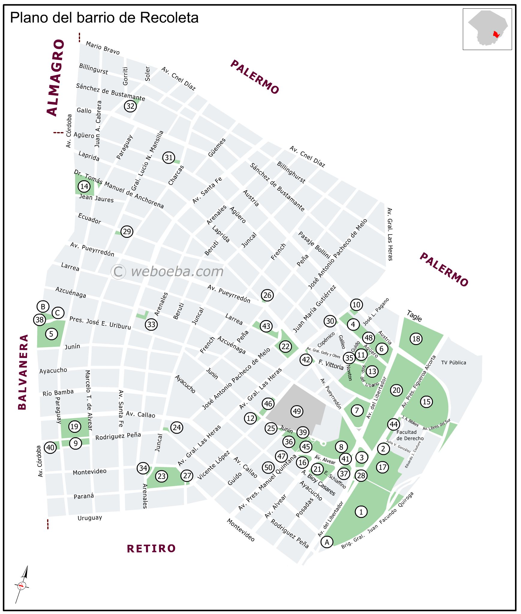 Plano de Recoleta