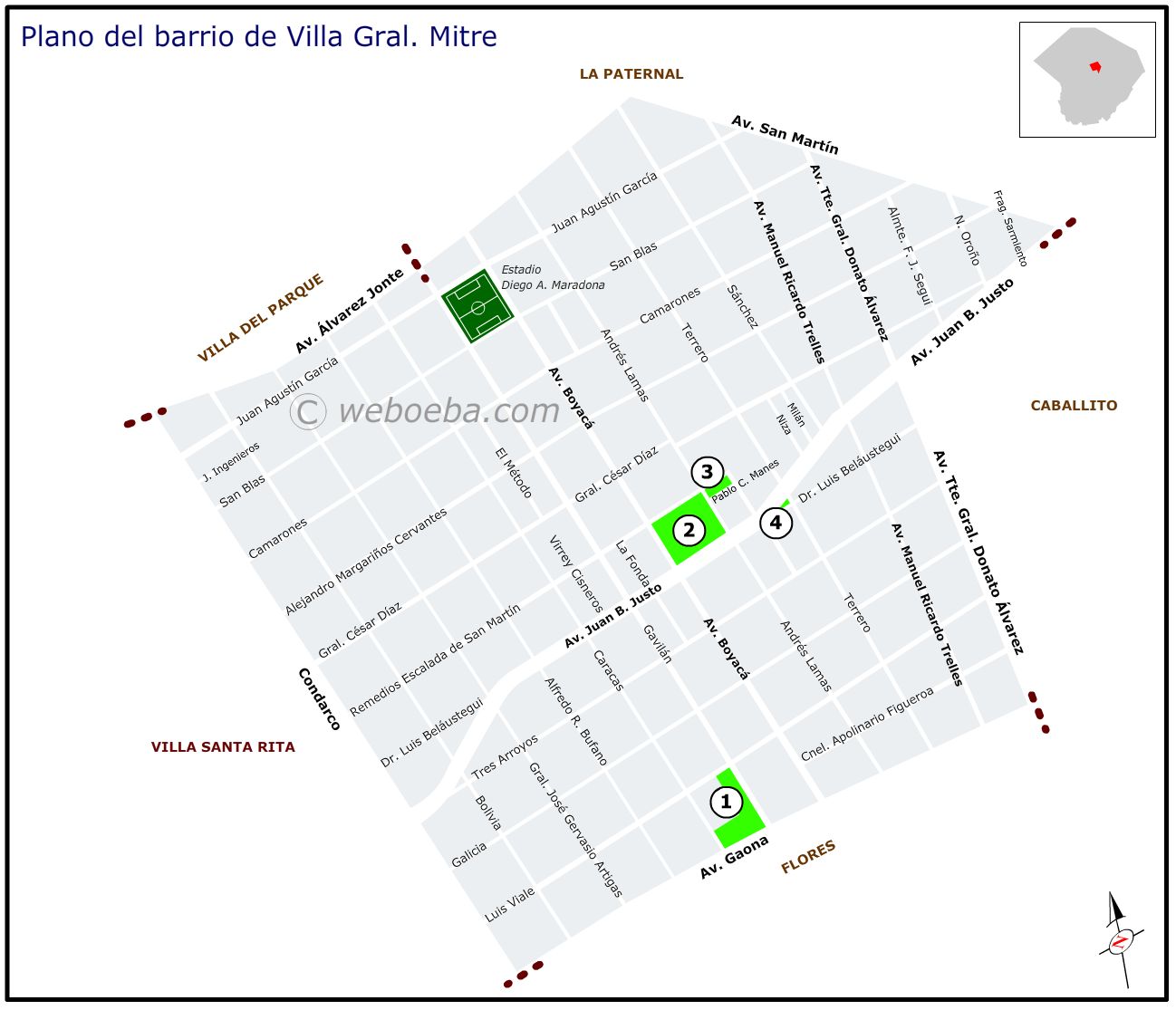 Plano de Villa Gral. Mitre