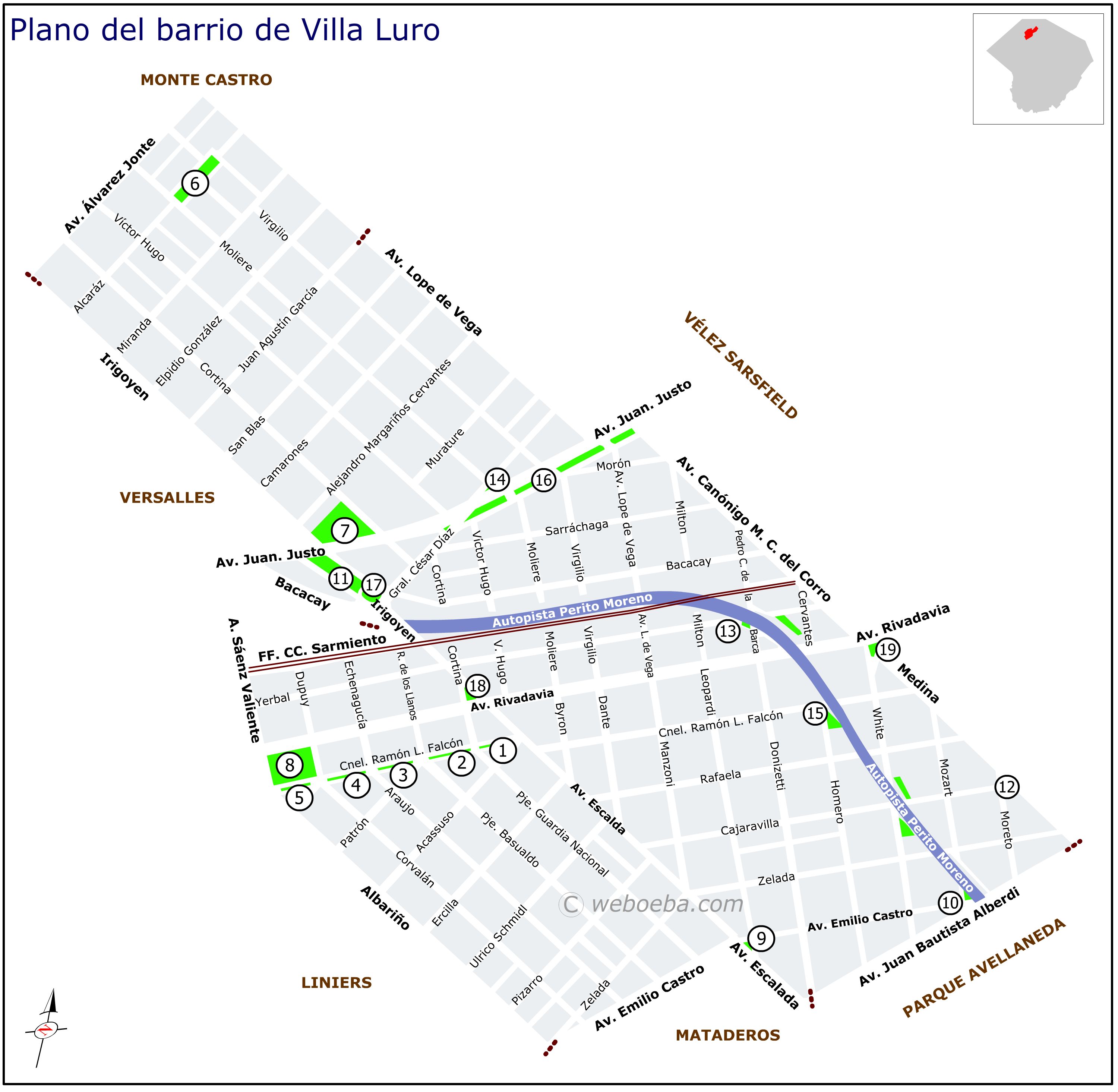 Plano de Villa Luro