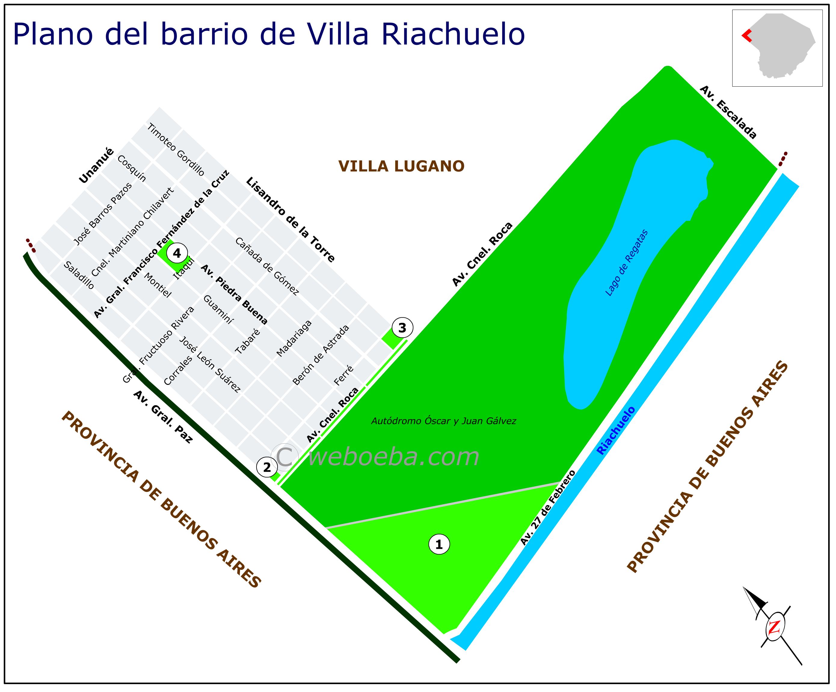 Plano de Villa Riachuelo