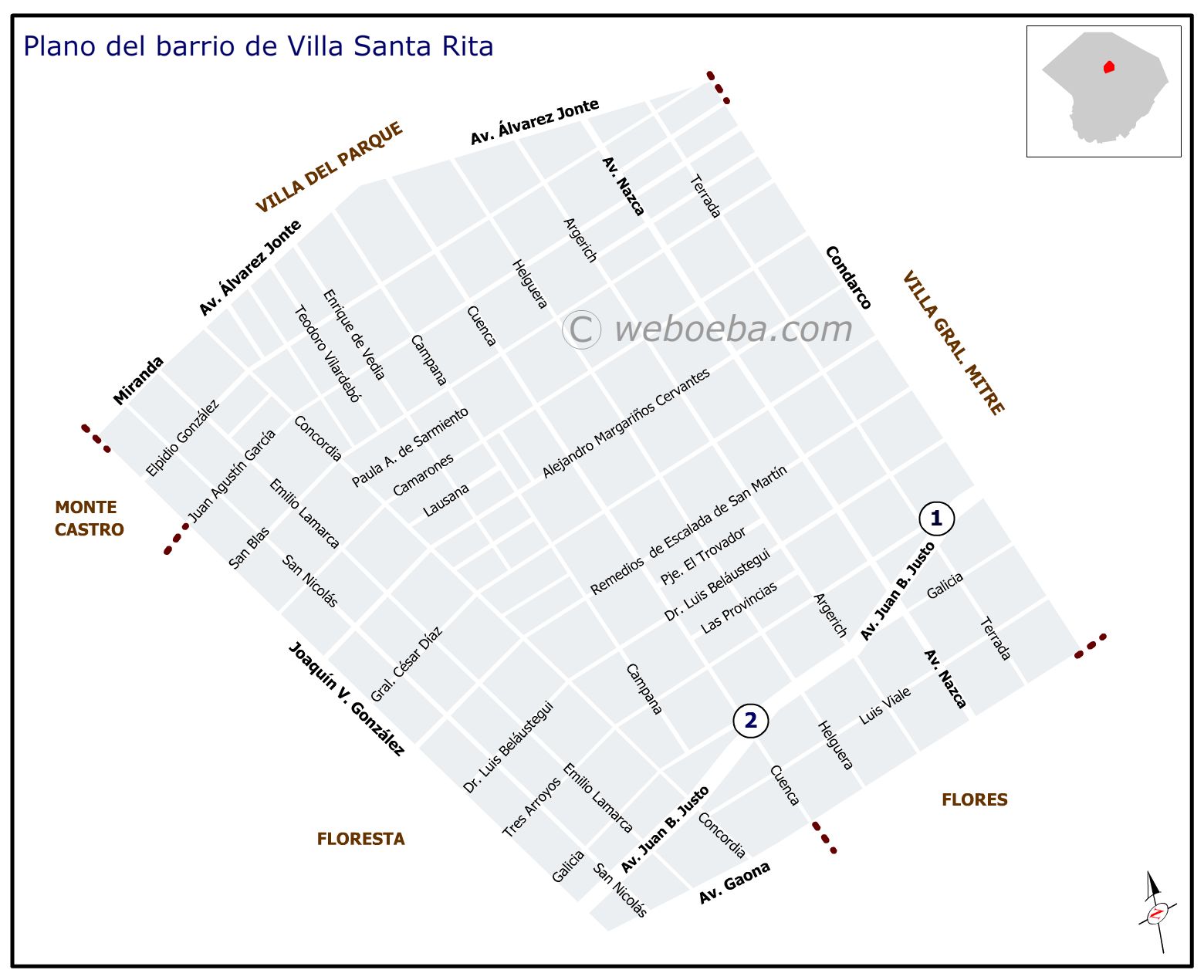 Plano de Villa Santa Rita