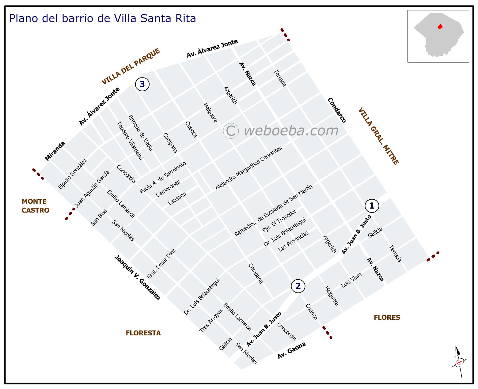 Plano de Villa Santa Rita