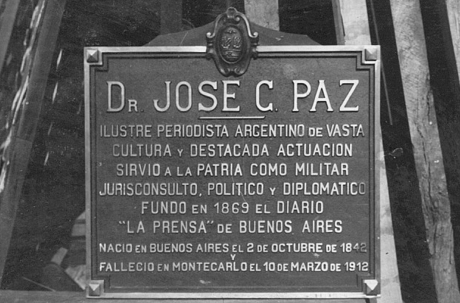 H377 Dr. José C. Paz (placa)