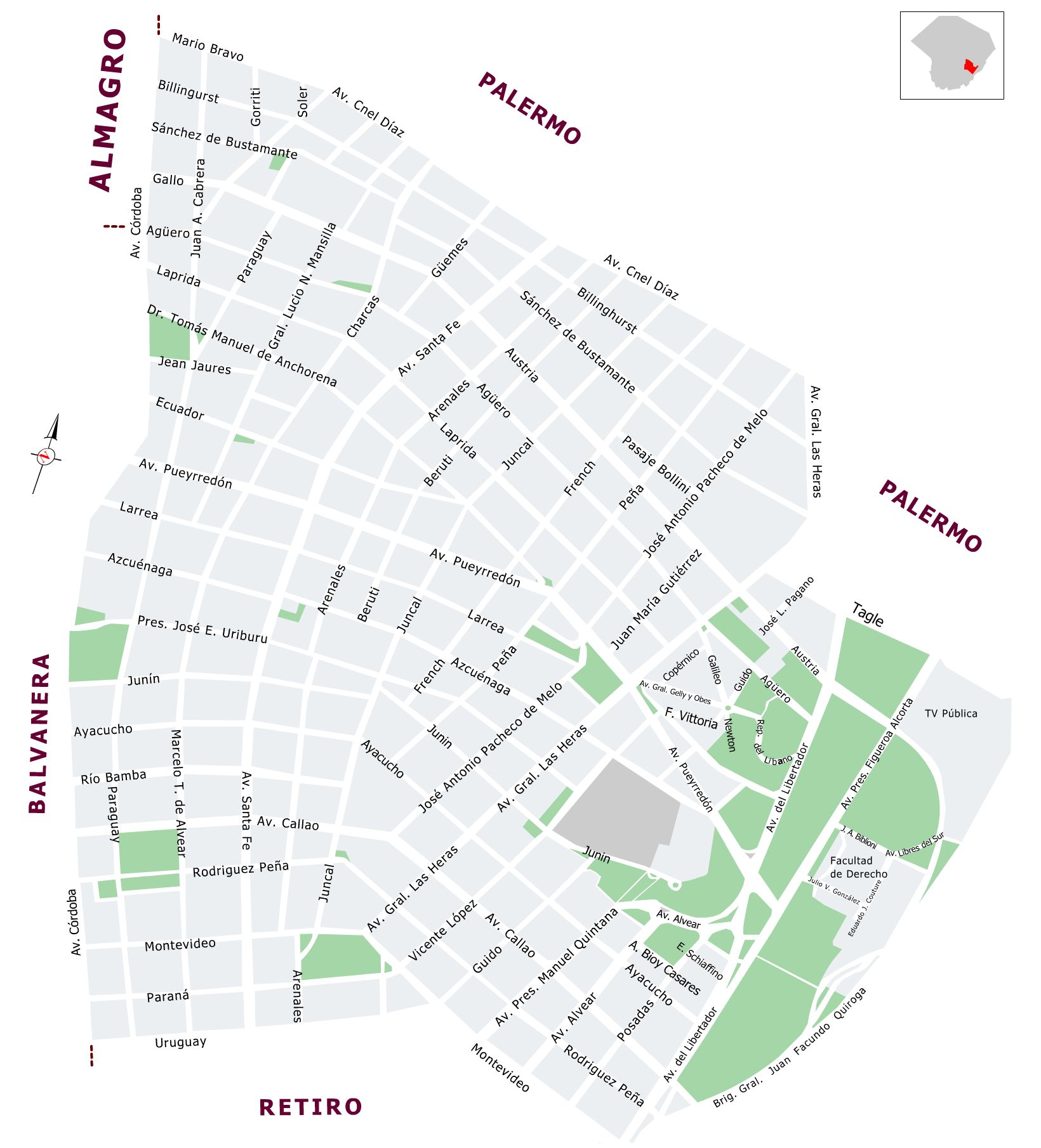 Mapa de Recoleta