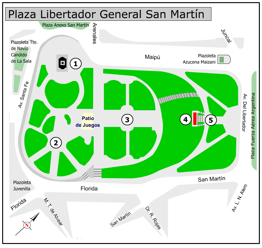 Plano Plaza Libertador General San Martín