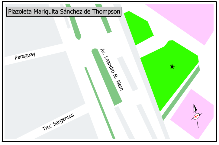 Plano de la Plazoleta Mariquita Sánchez de Thompson