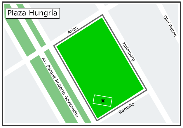 Plano de la Plaza Hungría