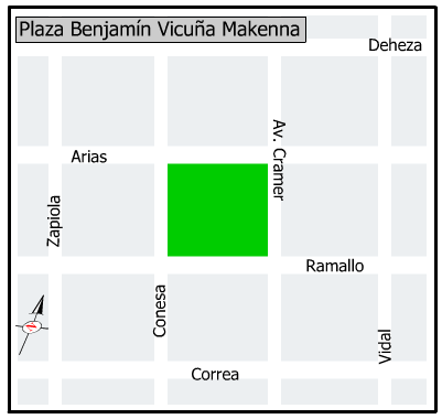 Ubicación de la Plaza B. V. Makenna.