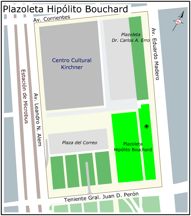 Plano de la Plazoleta Hipólito Bouchard