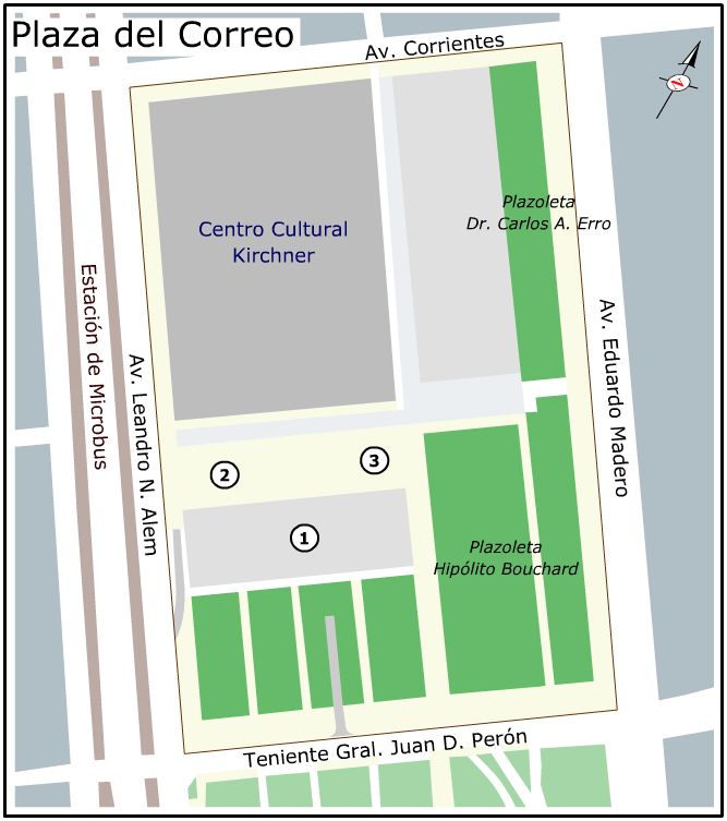 Plano de la Plaza del Correo