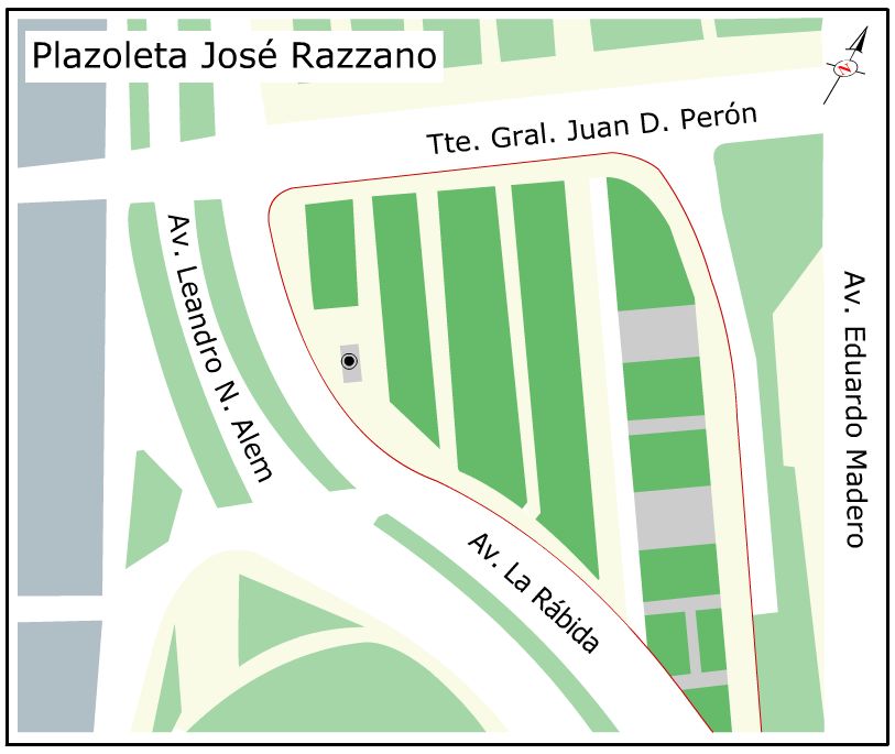 Plano de la Plazoleta José Razzano