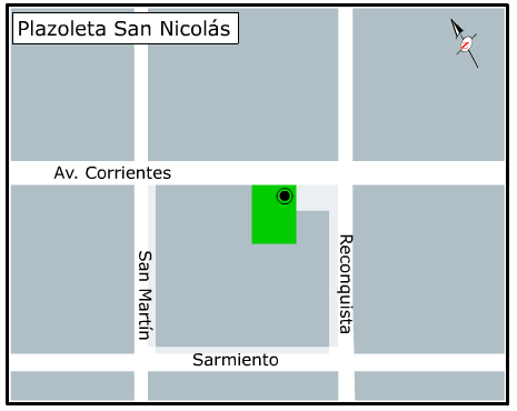 Ubicación de la Plazoleta San Nicolás