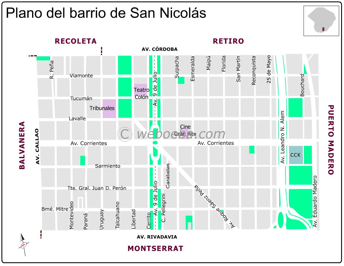 Plano del barrio de San Nicolas