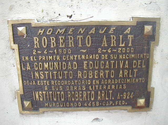 Placa Roberto Arlt