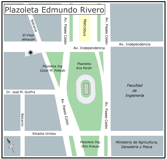 Plano de la Plazoleta Edmundo Rivero