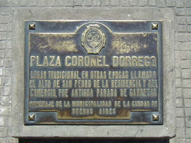 Nomenclatura de Plaza Coronel Dorrego