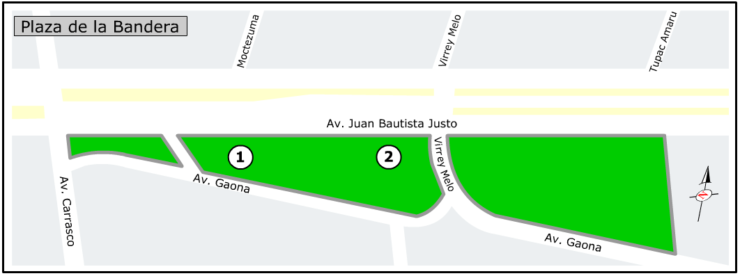 Plano de Plaza de la Bandera