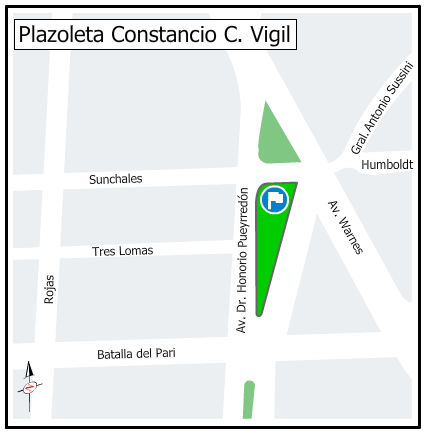 Ubicación de la Plazoleta Constancio Vigil