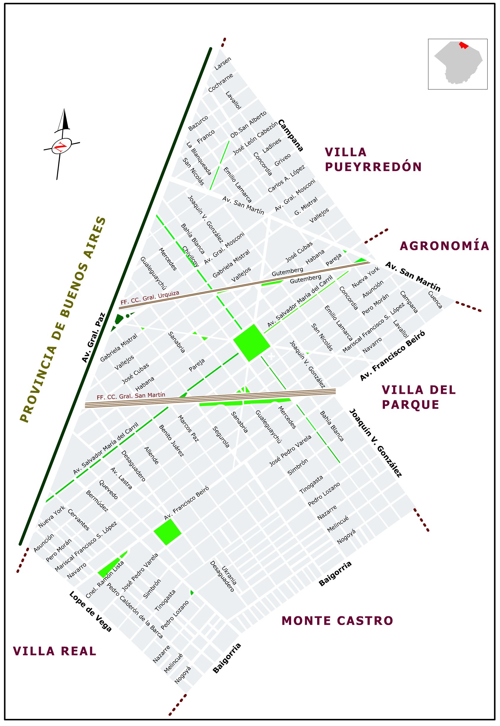 Mapa interactivo de Villa Devoto