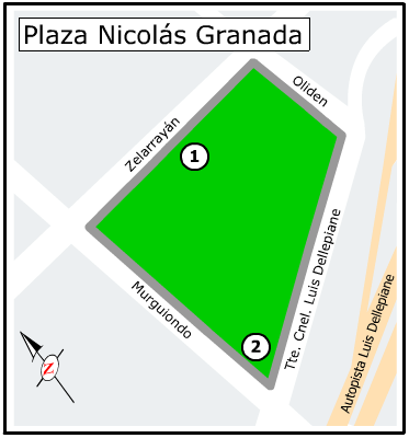 Plano Plaza Nicolás Granada