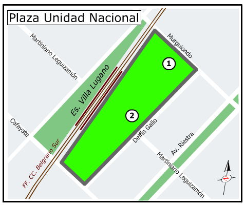 Plano Plaza Unidad Nacional