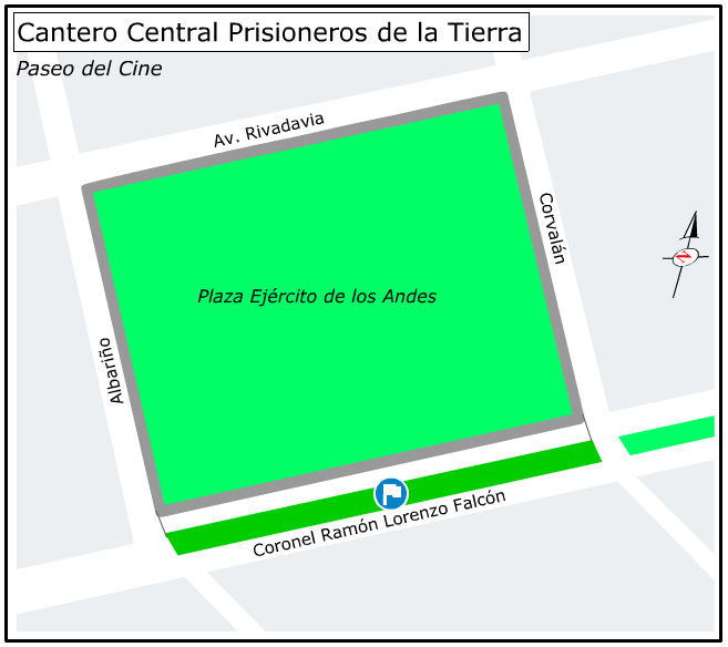 Ubicación del Cantero Central Prisioneros de la Tierra