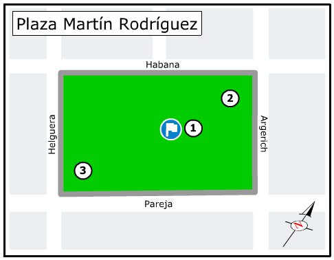 Plano Plaza Martín Rodríguez