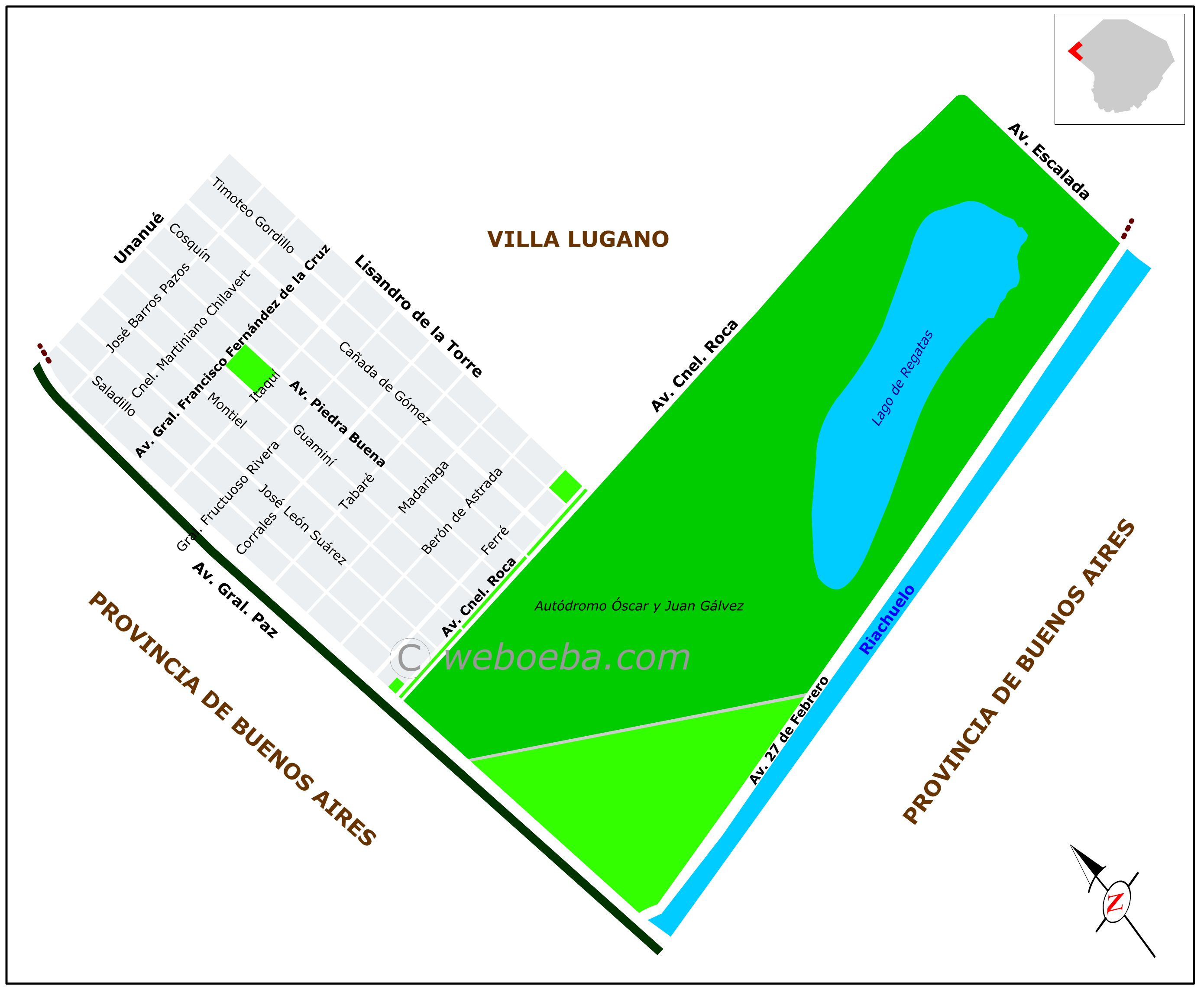 Mapa de Villa Riachuelo