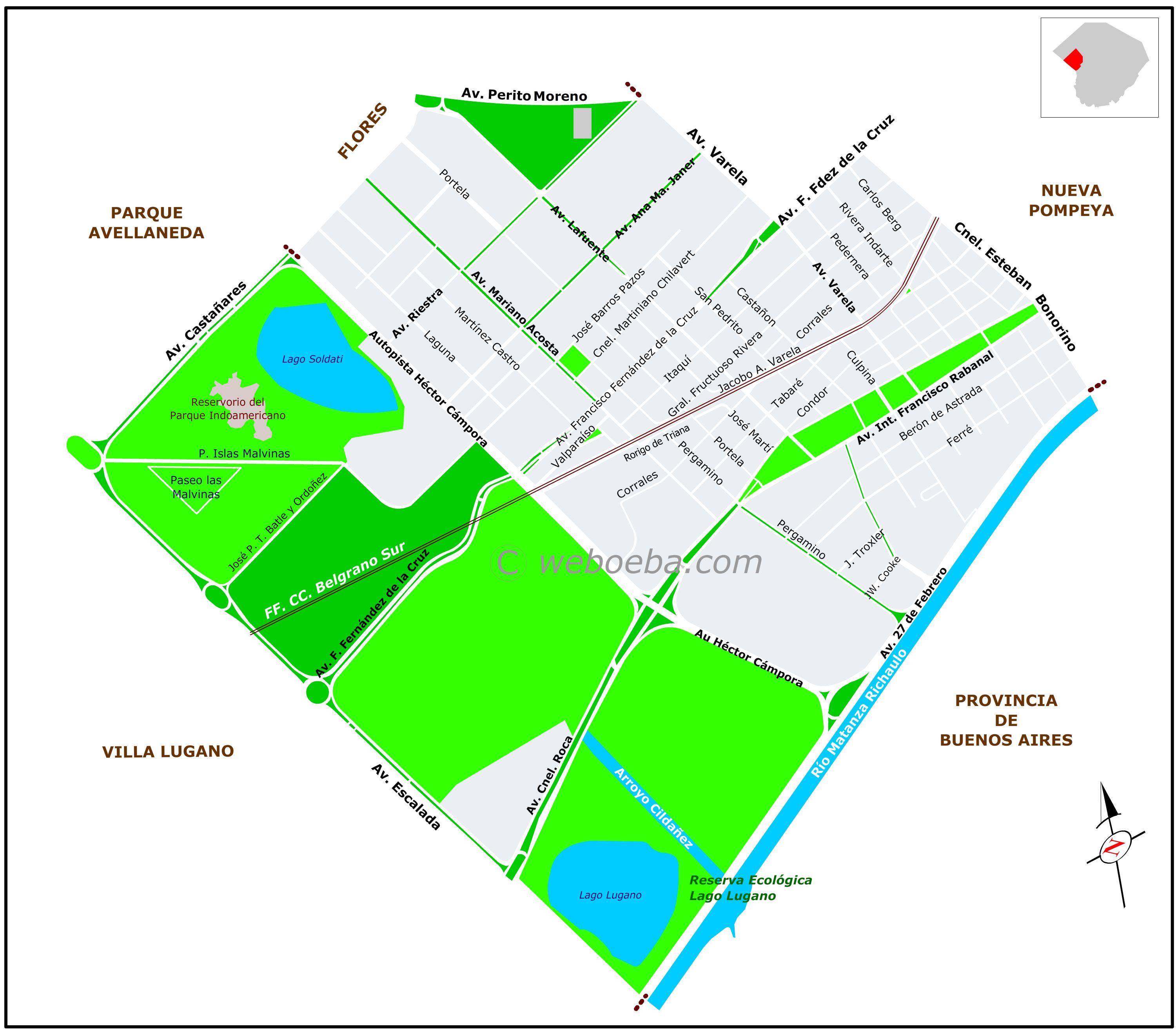 Mapa de Villa Soldati