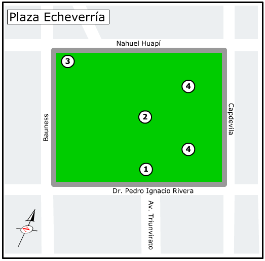 Plano de la Plaza Echeverría